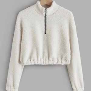 NWT Cropped Sherpa Jacket